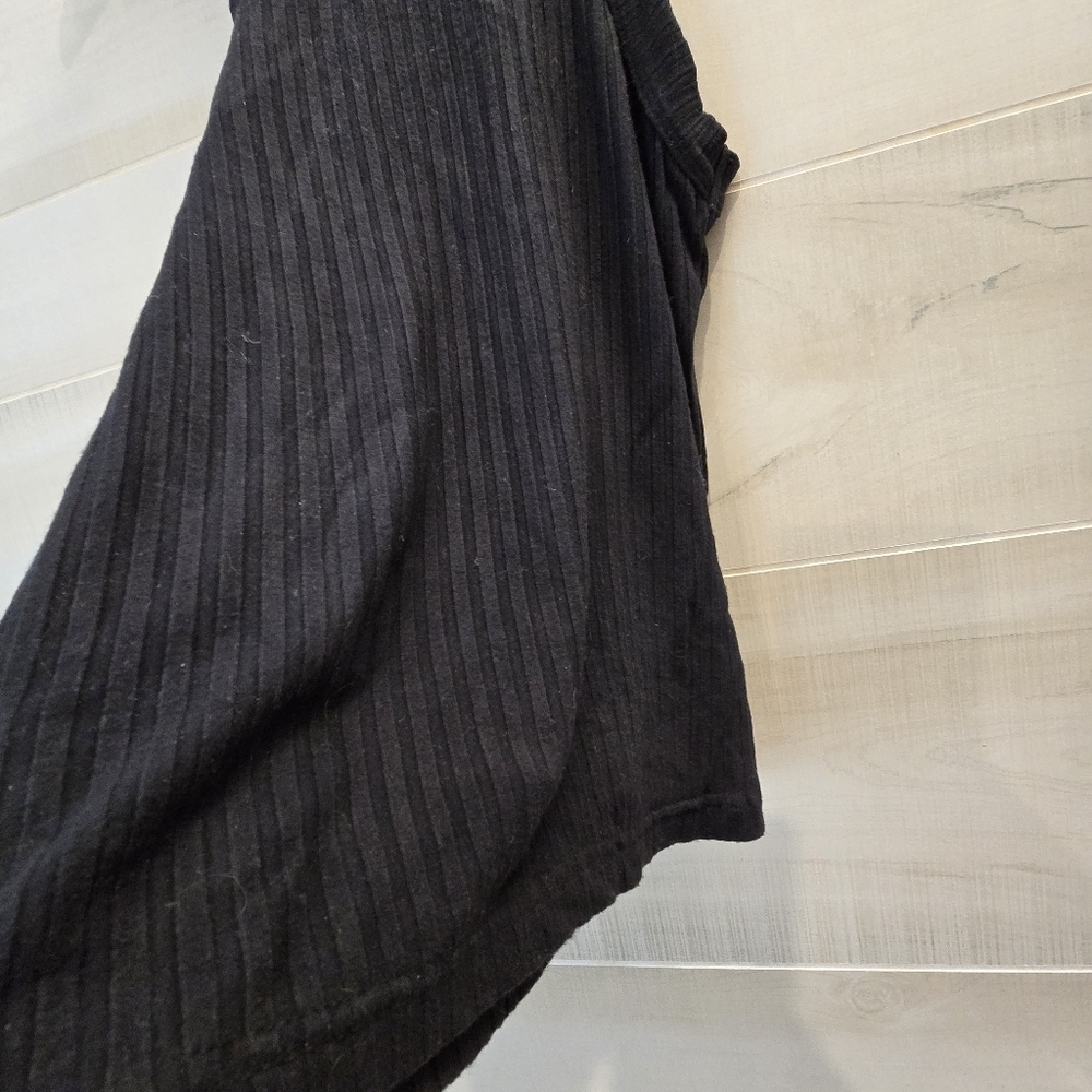 {XS} Free People Movement "Blissed Out" Ribbed Racerback Tank Top Black - Picture 3 of 8